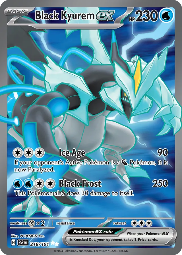 Black Kyurem EX 218/191 Ultra Rare