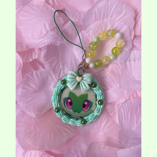 'Sprigatito' Kawaii Keychain