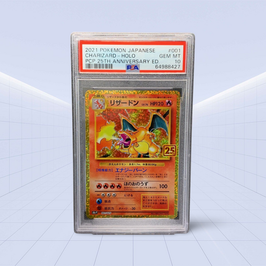 CHARIZARD-HOLO 25th Anniversary ED. PSA GEM/MT 10