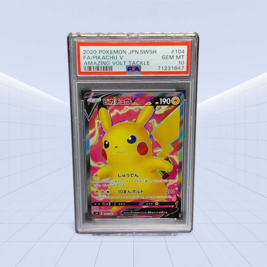 104/100 FA/PIKACHU V SR PSA GEM/MT 10