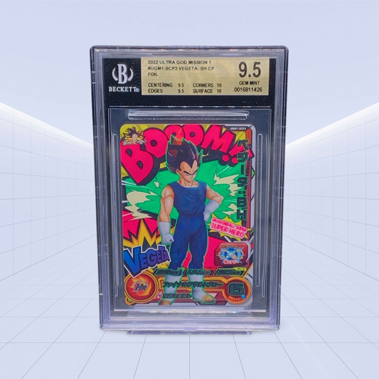 #UGM1-SCP3 VEGETA CP FOIL BGS GEM MINT 9.5